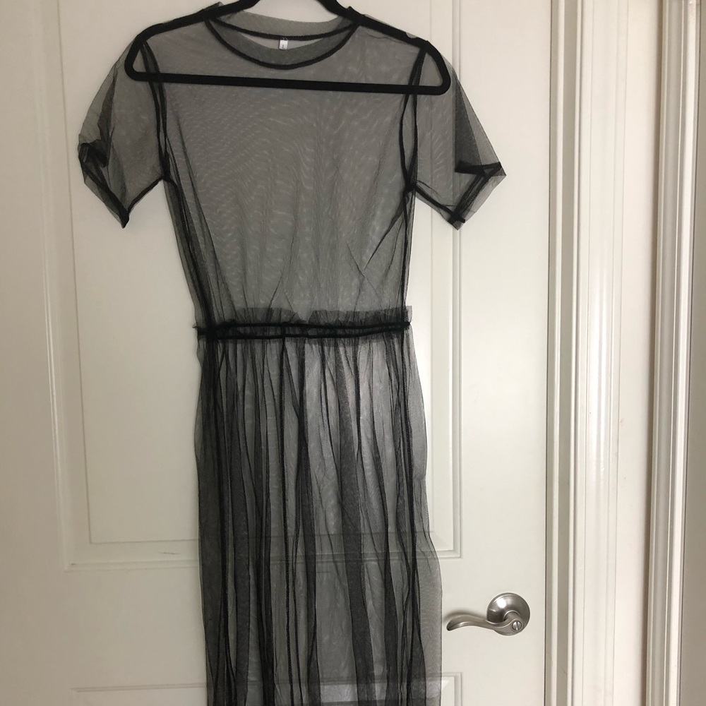 Shear black dress